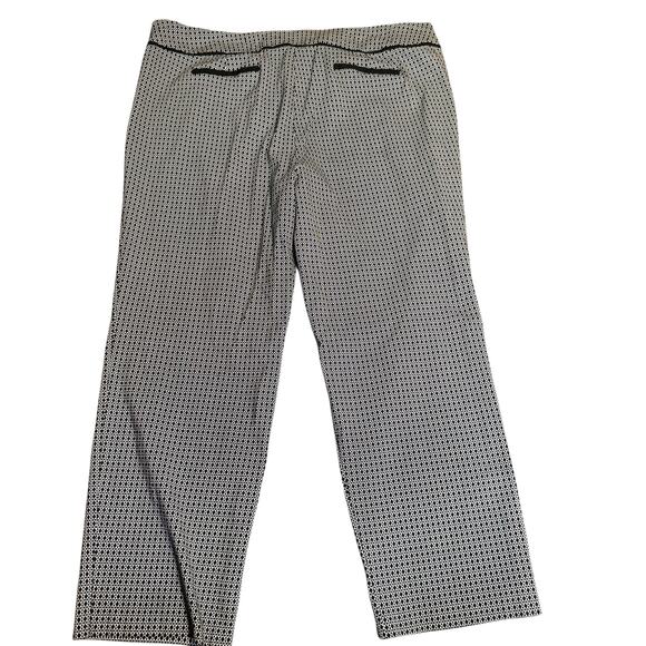Avenue Modern Black & Ivory Geometric Dress Pants, Women's Plus Size 30W - Picture 2 of 7